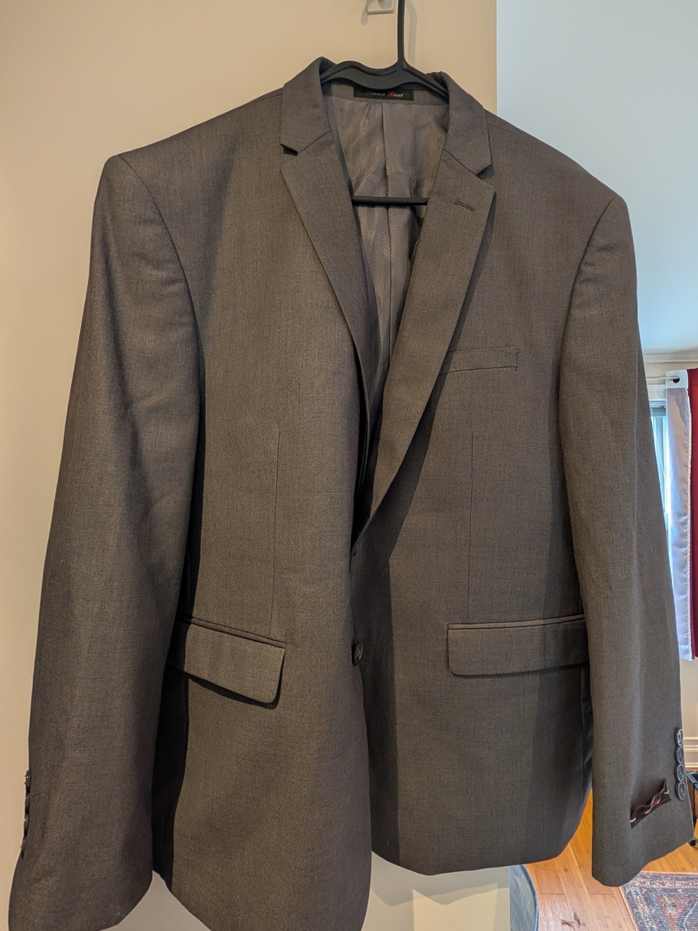Franco Ricci Mens Grey Blazer 46 Short Suit Jacket Modern Fit 2 Button Corporate
